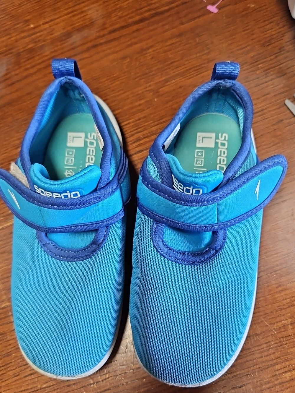 Speedo Kids Teal and Blue Water Shoe with Hook-and-Loop Strap